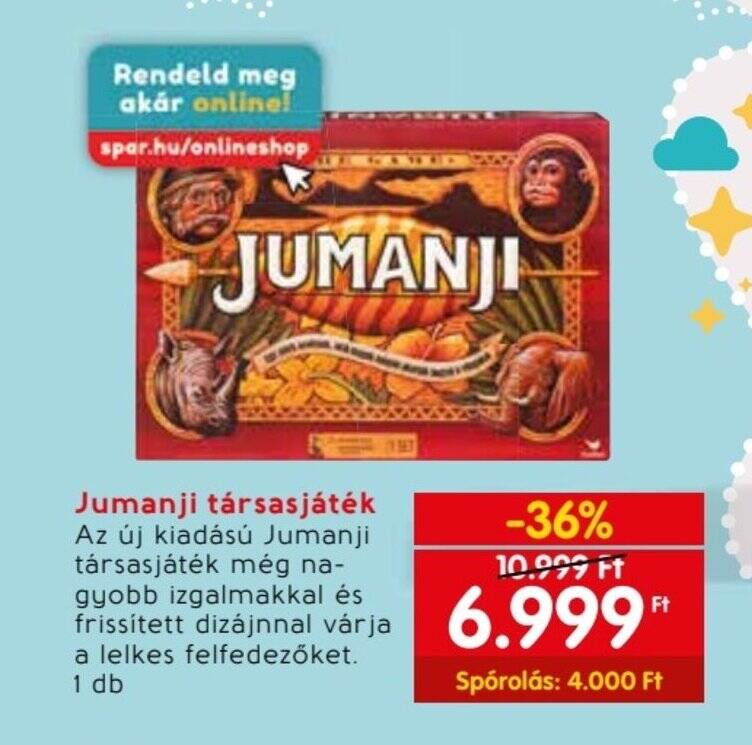 Spar Jumanji társasjáték ajánlat