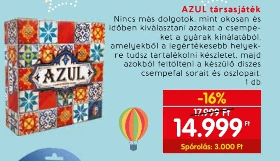 Spar AZUL társasjáték ajánlat