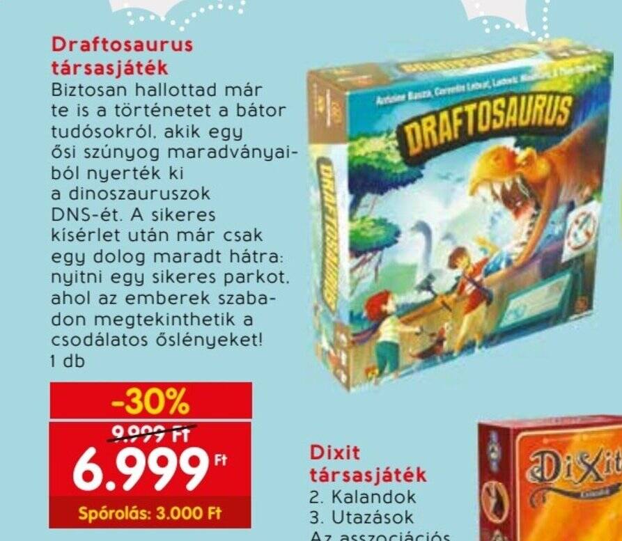 Spar Draftosaurus társasjáték ajánlat