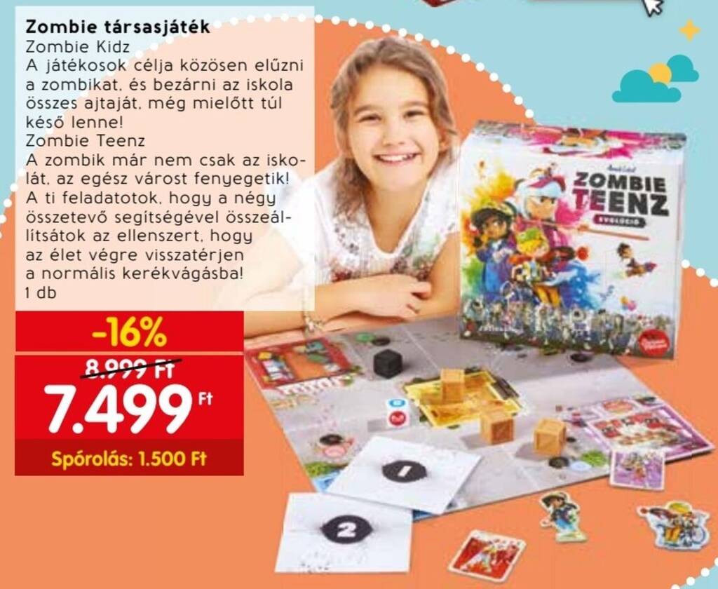 Spar Zombie társasjáték ajánlat