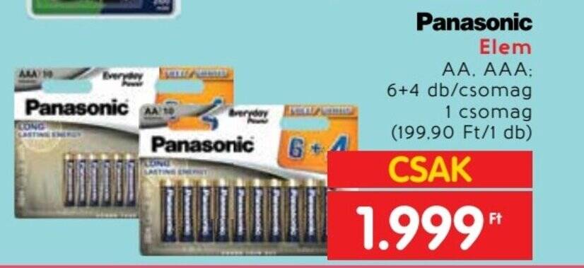 Spar Panasonic Elem ajánlat