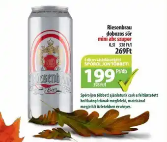 Riesenbrau dobozos sör 0,5l