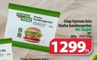 Coop Gyorsan kész Marha hamburgerhús 600g