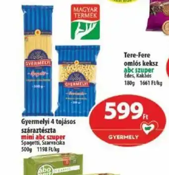 Coop Gyermelyi 4 tojásos száraztészta 500g ajánlat