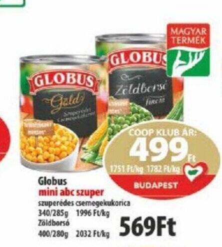 Coop Globus 340g ajánlat