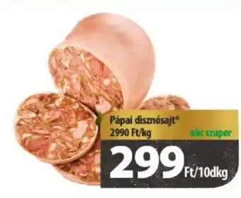 Coop Pápai disznósajt 10dkg ajánlat
