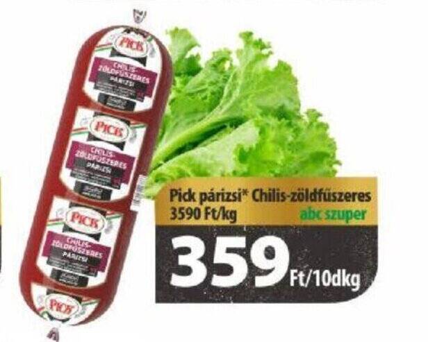 Coop Pick párizsi Chilis zöldfűszeres 10dkg ajánlat