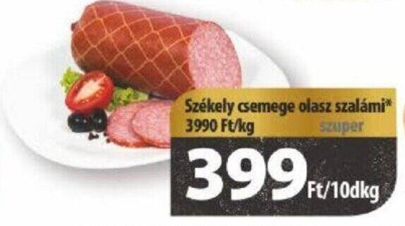 Coop Székely csemege olasz szalámi 10dkg ajánlat