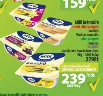 Coop Milli krémtúró 90g ajánlat