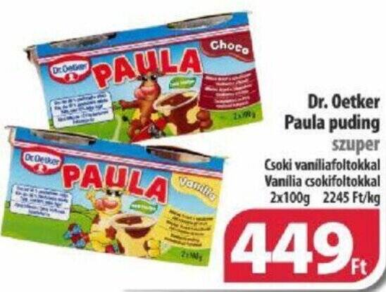 Coop Dr Oetker Paula puding 2x100g ajánlat