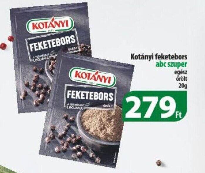 Coop Kotányi feketebors 20g ajánlat