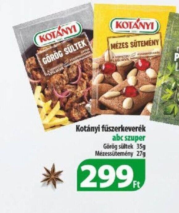 Coop Kotányi fűszerkeverék 35g ajánlat