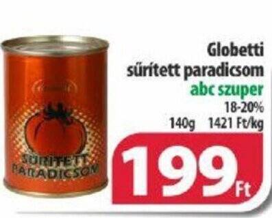 Coop Globetti sűrített paradicsom 140g ajánlat