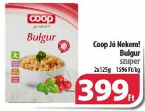 Coop Coop Jó Nekem Bulgur 2x125g ajánlat