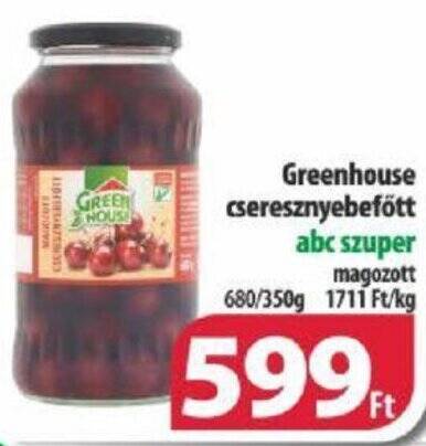 Coop Greenhouse cseresznyebefőtt 680g ajánlat