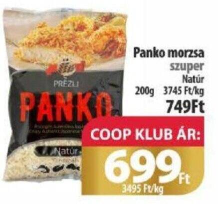 Coop Panko morzsa 200g ajánlat