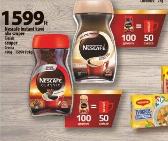 Coop Nescafé instant kávé mini abc szuper 100g ajánlat