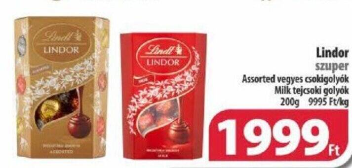 Coop Lindor szuper 200g ajánlat