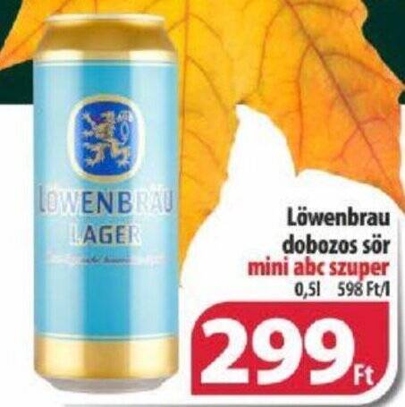 Coop Löwenbrau dobozos sör 0,5l ajánlat