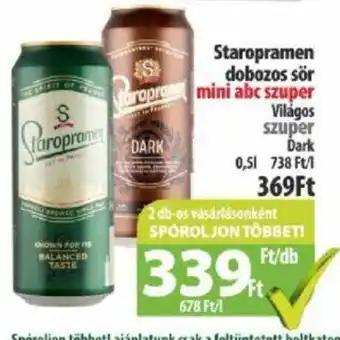 Staropramen dobozos sör 0,5l