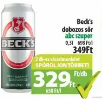Beck's dobozos sör 0,5l
