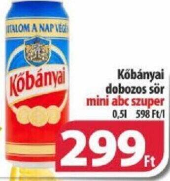 Coop Kőbányai dobozos sör 0,5l ajánlat