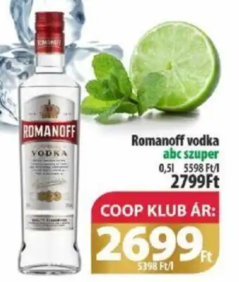 Coop Romanoff vodka 0,5l ajánlat
