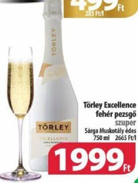 Coop Törley Excellence fehér pezsgő 750ml ajánlat