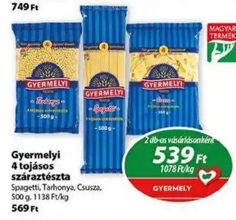 Coop Gyermelyi 4 tojásos száraztészta 500 g ajánlat