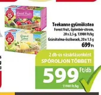 Coop Teekanne gyümölcstea 20 x 2,5 g ajánlat