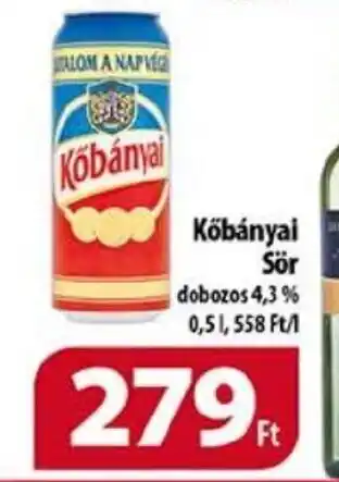 Coop Kőbányai Sör 0,5l ajánlat