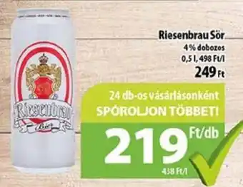 Coop Riesenbrau Sör 0,5 l ajánlat