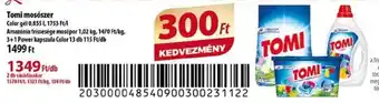 Coop Tomi mosószer 0,855 l / 1,02 kg / 13 db ajánlat