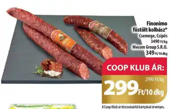 Coop Finonimo füstölt kolbász 10 dkg ajánlat