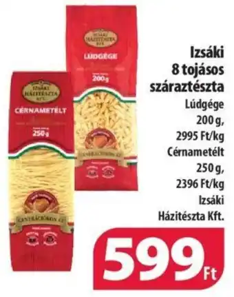 Coop Izsáki 8 tojásos száraztészta 200 / 250 g ajánlat