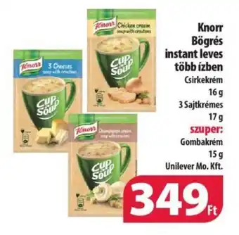 Coop Knorr Bögrés instant leves több ízben 15 - 17 g ajánlat