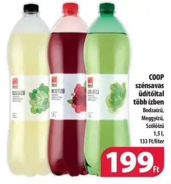 Coop COOP szénsavas üdítőital több ízben 1,5 l ajánlat