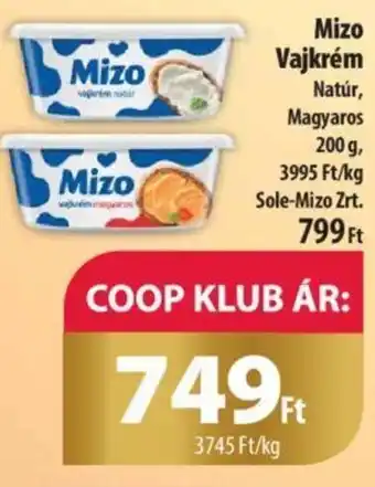 Coop Mizo Vajkrém 200 g ajánlat