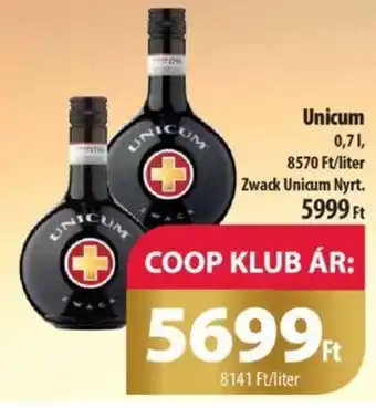 Coop Unicum 0,7 l ajánlat