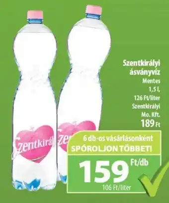 Coop Szentkirályi ásványvíz 1,5 l ajánlat