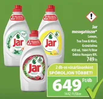 Coop Jar mosogatószer 450 ml ajánlat