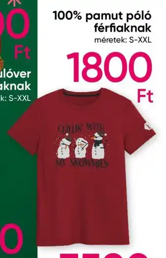 Pepco 100% pamut póló férfiaknak 1 db ajánlat