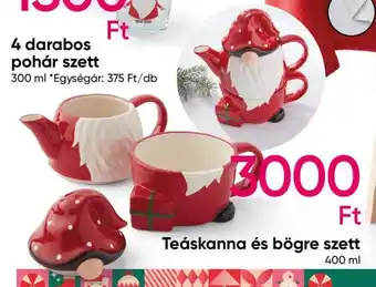 Teáskanna és bögre szett
