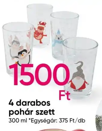 Pepco 4 darabos pohár szett ajánlat