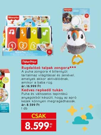 Interspar Fisher Price Rugdalózó talpak zongora stb. 1 db ajánlat