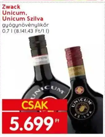 Spar Market Zwack Unicum Unicum Szilva 0.7l ajánlat