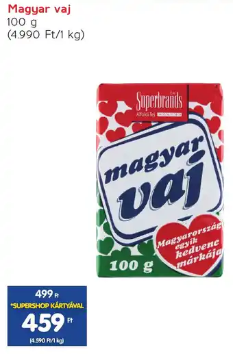 Spar Magyar vaj 100 g ajánlat