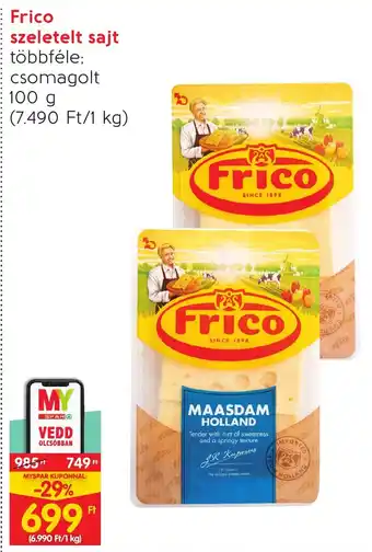 Spar Frico szeletelt sajt 100 g ajánlat