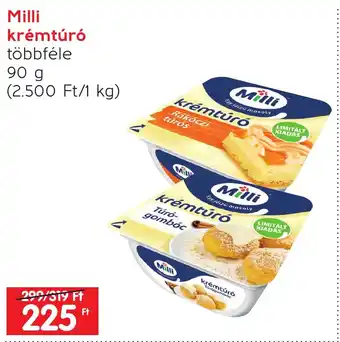Spar Milli krémtúró 90 g ajánlat