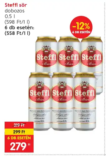 Spar Steffl sör 0,5 l ajánlat